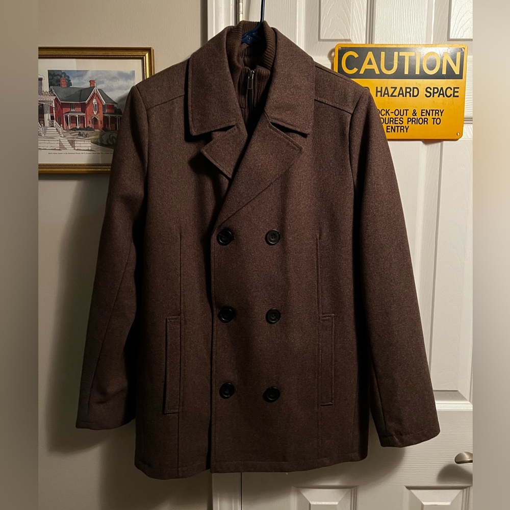 Kenneth Cole, double breasted pea coat, small.